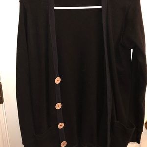 black cardigan